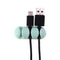 Mini Adhesive Ethernet Charging Data Earphone Cable Organizer Tool(Green)