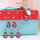 5pcs DIY Full Drill Diamond Painting Animal Xmas Penguin Special-shaped Keychain