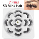 Resuable Handmade 5D Mink Hair False Eyelashes Thick Cross Eye Lashes Extension