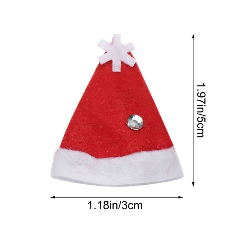 Decoration Xmas Decor Santa Claus Hat Lollipop Top Topper Cover Elf Hat