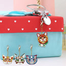 4pcs DIY Diamond Painting Keychain Special-shaped Full Drill Cat Ornament Newly