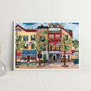 Frameless Oil Paint By Numbers DIY Center Street House Picture Craft for Bedroom