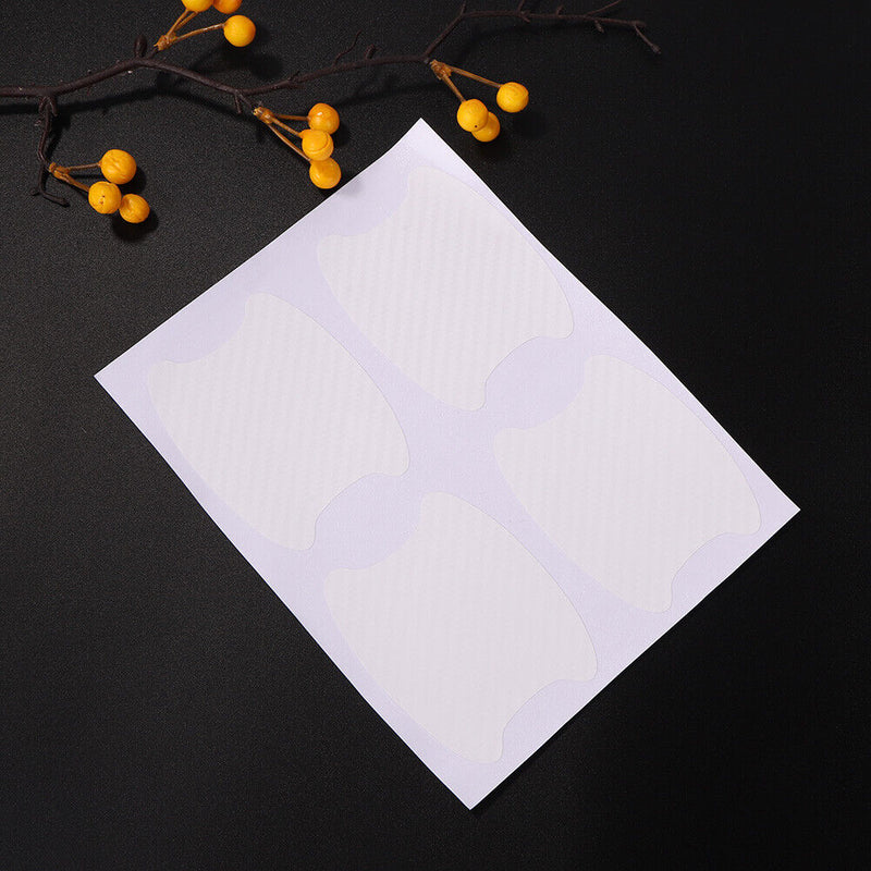 4pcs/set Carbon Fiber Car Door Handle Cup Protector Exterior Door Bowl Stic