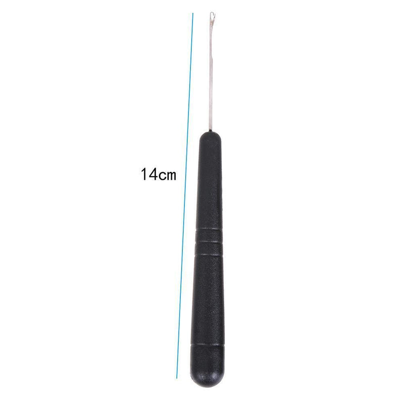 5pcs/set Plastic Handle Sealing Crochet Hooks Knitting Sewing Needles(Black