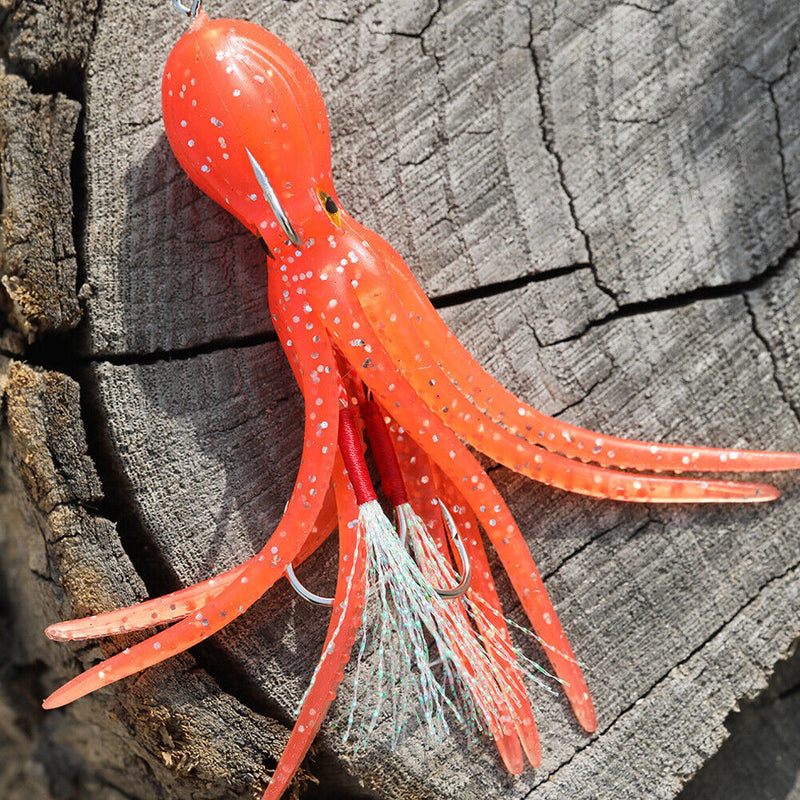 5x 11cm 22g Octopus Soft Fishing Lures Jig Hook Artificial Wobbler Bait (A)