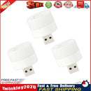 3pcs USB Extender Portable LED Night Light Plug-and-Play Lamp (Warm Light) Newly