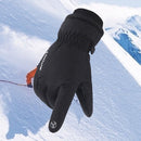 Windproof Ski Gloves Waterproof Anti-Skid Motorcycle Cycling Gloves (Black)