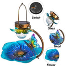 Solar Hanging Bird Feeder Lamp Outdoor Garden Yard Feeding Decor Station V9N1