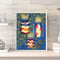HandPainted Oil Paint Kill Time Picture Colouring Artcraft Firefly Glass Bottle