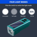 3 Modes Bicycle Front Light Bicycle Lantern With Horn n LED Charging Solar A9Y2