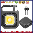 500lm COB LED Mini Keychain Flashlight Bottle Opener Waterproof Pocket Work