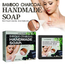 100g Women Bamboo Charcoal Armpit Whitening Handmade Soap Skin Cleansing_
