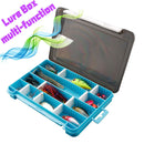 Fishing Tackle Box with Removable Baffle Fishing Hook Storage Case (Blue) Newly