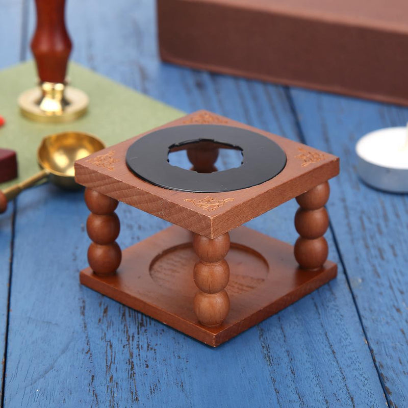 Retro Wooden Wax Seal Stamp Fire Wax Melting Waxing Furnace Stove Stamping Tool