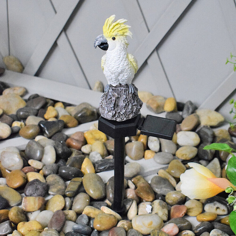 Solar Power LED Parrot Lawn Light Waterproof Garden Landscape Lamp (Yellow)