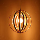 Base Roating Chandelier Adjustable Shape Ceiling Hanging Light Wooden LED Round