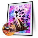 Coloured Dreamy Butterflies Book 5D Round Diamond Painting DIY Cross Stitch