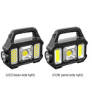 4x500lm Flashlight Portable 6 Gears Torch Light for Camping Accessories COB