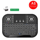 Ergonomic 2.4G Air Mouse Touchpad Backlit Wireless Keyboard with USB Receiver
