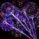 Luminous Handle Stick LED Balloon Party Colorful Lighting Clear Bobo Balloo