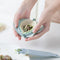 2pcs DIY Dumpling Mould Spoon Wall Mounted Food Maker Kitchen Tool (Blue)