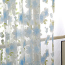 Curtain Living Room Bedroom Home Door Window Curtain (Light Blue)