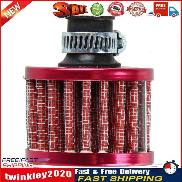 12mm Red Car Motor Cold Air Intake Filter Turbo Vent Crankcase Breather  Newly