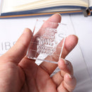 Acrylic Stamp Block Clear Stamping Tool Set with Grid Line Craft (4x5cm) Newly