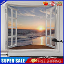 Window Beach Hanging Tapestry Wall Background Cloth Home Decor (100x75cm)