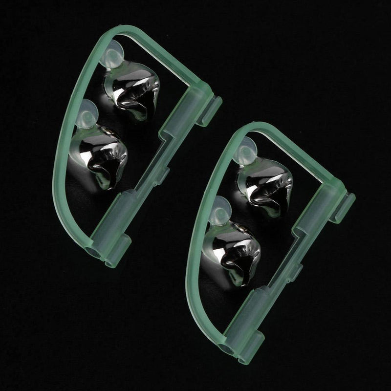 20Pcs Set Fluorescent Fishing Rod Tip Clip Twin Bell Fish Bite Alarm Ale
