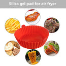 #A Round Air Fryer Liners Reusable Silicone Airfryer Tray Mat Food Safe Access