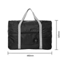 Solid Color Waterproof Foldable Travel Bags Portable Luggage Bag (Black) Newly