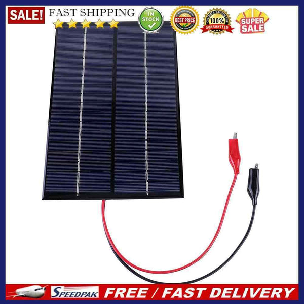 Waterproof Solar Panel 8W Polycrystalline Board 200x130mm for 12V-18V Batte