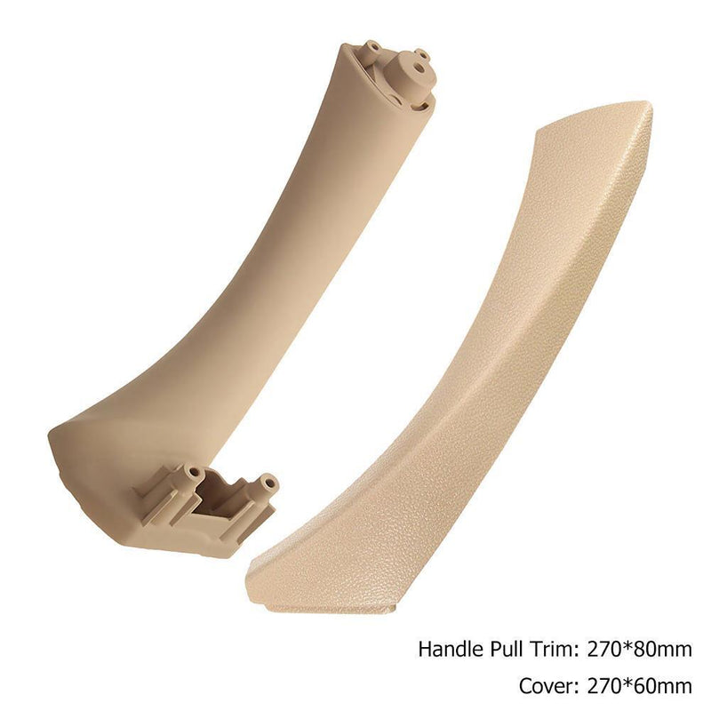 Left Side Inner Door Panel Handle Trim+ Cover for E90 E91 3 Series (Beige)