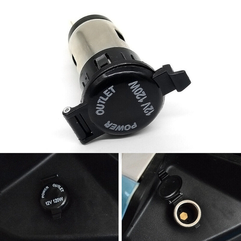 Waterproof Metal Cigarette Lighter Socket 12V Power Outlet for Car Marine ATV RV