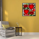 Handmade Red Rose Heart 5D DIY Full Round Drill Drawing Kit Art Diamond Painting