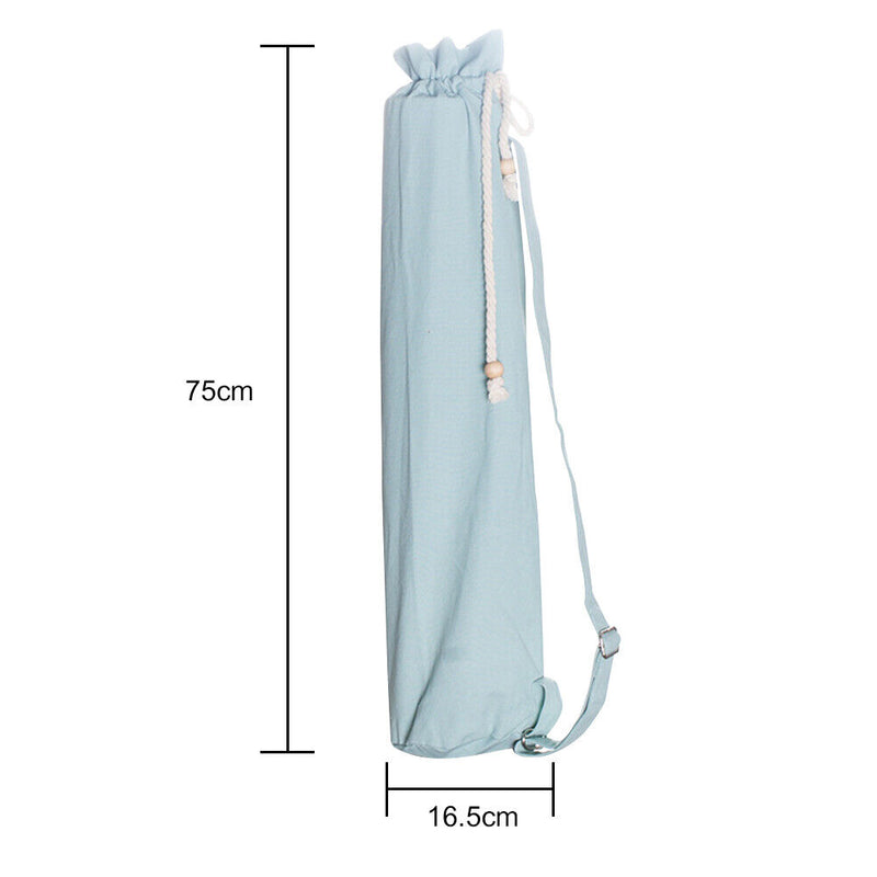 Portable Yoga Mat Storage Bag Fitness Pilates Mat Carrier Bags (Light Blue)