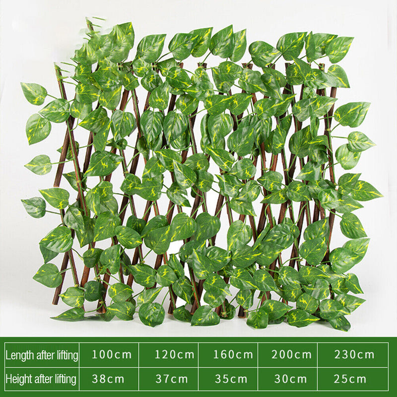 Simulation Fence Outdoor Rural Green Plants Artificial Fence Net Decor (B) Newly