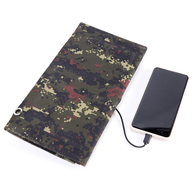 5V Cell Charger Dual USB Solar Power Panel Folding for Outdoor Tool (2 Fold