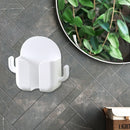 Wall Mounted Organizer Storage Box with Hooks Phone Remote Control (White) Newly