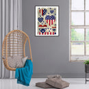 5D DIY Diamond Painting Flag Full Drill Rhinestone Mosaic Art Picture for Hom