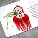 akaddy Red Feathers Beads Handmade Dreamcatcher Craft Dream Catcher Net Hom