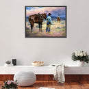 Cowboy Couple Oil Paint By Numbers Kits Canvas Picture Wall Art DIY Craft D