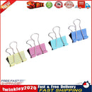60pcs/set 15mm Colorful Stainless Steel Binder Clips Paper Clip Stationery Newly