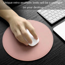Mat Anti-slip Round Keyboard Mice Mat Mouse Pad PU Leather Laptop Computer