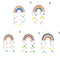 Woven PomPom Photo Prop Clouds Rainbow Tapestry Felt Ball Wall Hanging Decor