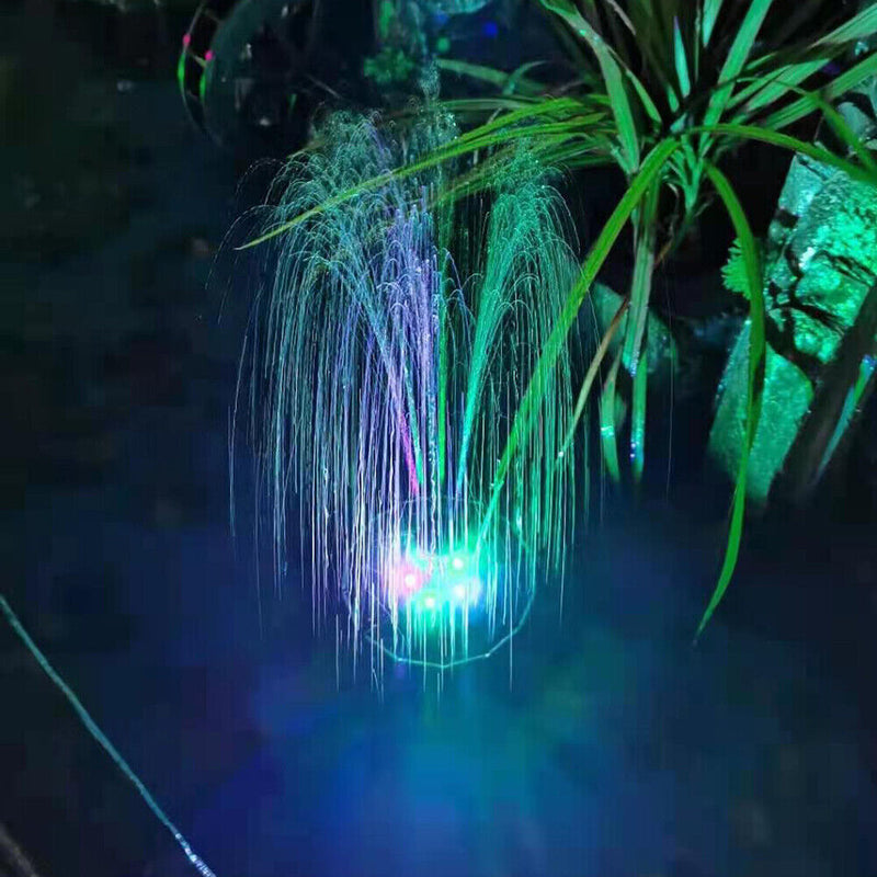 Solar Waterfall Fountain Pool Fish Pond Water Pump Outdoor Garden Decor (D)