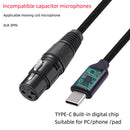 Type-C To XLR 3 Pin Microphone Audio Cable Male To Female Mic Adapter (2M) Newly