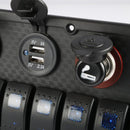 Car Marine Boat 8-Speed Waterproof LED Rocker Switch Panel Circuit Switch
