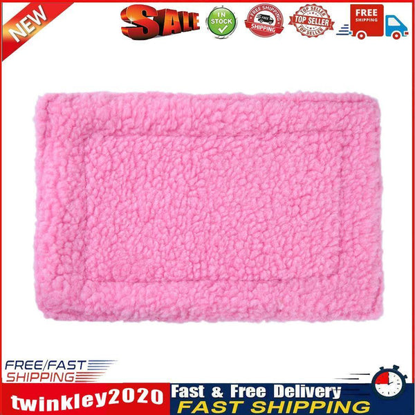 Plush Pet Hamster Cushion Mat Squirrel Warm Blanket Guinea Pig Bed(Pink) Newly